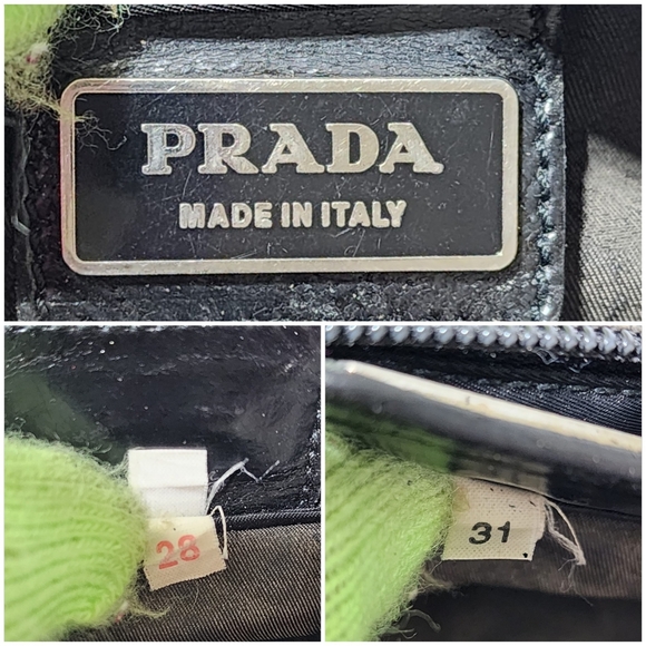 Prada Vintage Nylon Tessuto Triangle Logo Plate Shoulder/Crossbody Bag Black - Picture 4 of 15